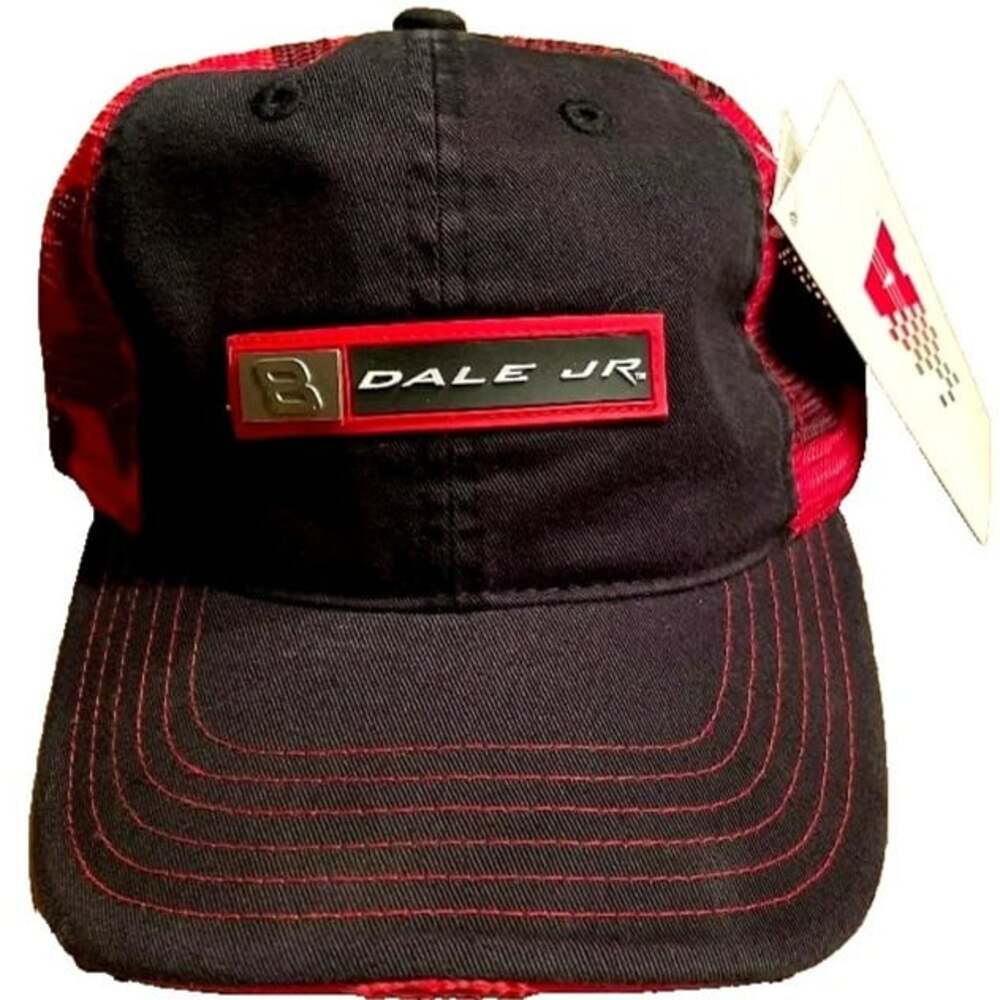 NEW Dale Earnhardt Jr. #8 Camouflage Black Red Mesh Chase Authentics Cap Hat